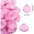 thumbnail image 5 of 1000 pétalos de rosa artificiales de seda JanHm Sin sabor para decoración de bodas rosa claro, 5 of 5