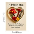 thumbnail image 2 of Pocket Firefighter Gift Decoration Pocket-Sized Fireman Tribute Ornament - Inspirational Message, Hero Appreciation Keepsake, Office Desk Decor, Single Piece, 2 of 2