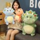 thumbnail image 2 of Cute Standing Plush Triceratops Dinosaur Plush Toys Cartoon Animal Dino Pillow Dolls Children Stuffed Toy Gift heqiyong LED, 2 of 2