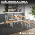 thumbnail image 3 of Comedor 4 Sillas Y Mesa Juego de Comedor Madera MDF Moderno Minimalista 4 Personas una Estructura De Metal Resistente Y Estable, 3 of 7