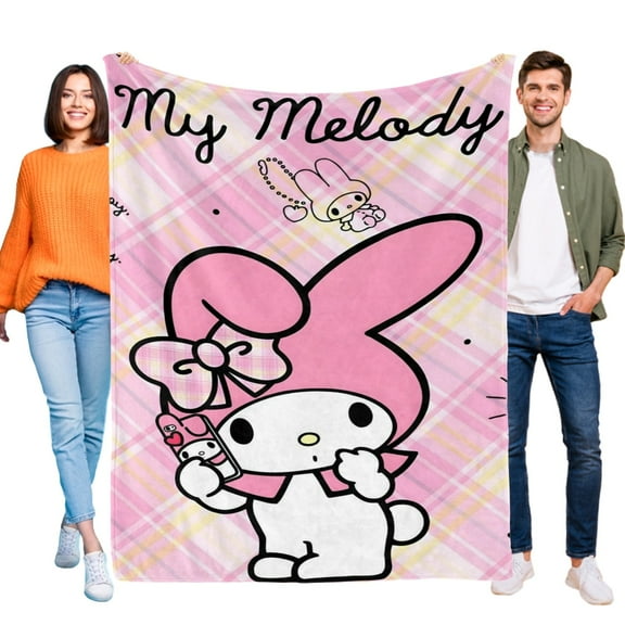 My Melody Flannel Blanket 50*60 in inch Soft And Comfortable With Clear Patterns And Easy Cleaning