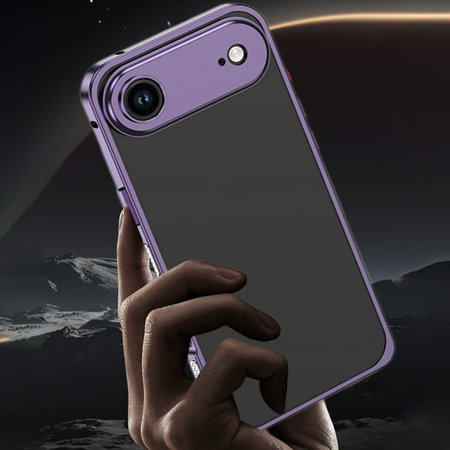 Klonfd Case Ultra Thin Metal Frame Heat Dissipation Cas E With Lens Protector For I 17/air/ Pro/ ProMax