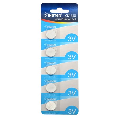 - Insten CR1620 3V Lithium Batteries Coin Button Cell Watch Battery (1 Pack of 5)
