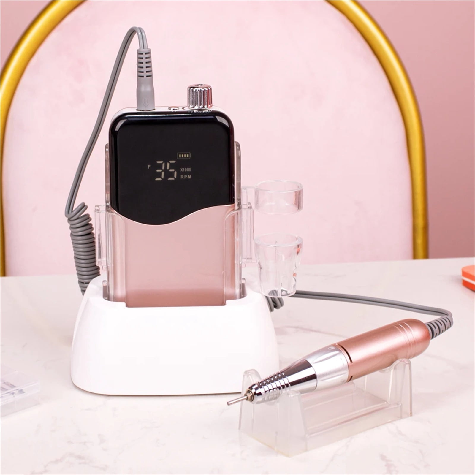 Professional Manicure Electric Nail Drill Machine 35000RPM Cordless Nail File Rechargeable Nail Polishing Grinder For Nails