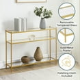 thumbnail image 4 of Convenience Concepts Contemporary Gold Metal Royal Crest Console Table, 4 of 6