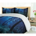 thumbnail image 5 of Ambesonne Night Duvet Cover Set, Misty Fall Nature Scenery, 2-Calking, Blue Green White, 5 of 7
