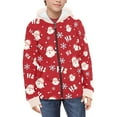 thumbnail image 3 of chaqlin Christmas Zip up Hoodies for Girls Boys Santa Claus Full-Zip Hooded Jacket Kids Long Sleeve Hoodie Sweatshirt Lightweight Loose Sport Coat with Pockets, 3 of 7