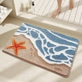 thumbnail image 3 of BZPIZ Cute Ocean Bathroom Rugs, Non Slip Super Absorbent Beach Bathroom Rug Quick Dry Bath Mat for Shower Floor, Kitchen Decor, 3 of 6