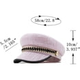 thumbnail image 5 of YooGuoGuo Women Fiddler Cap Newsboy Hat with Chain Trendy Visor Beret Caps for Ladies Girls Spring Red Captain Hat, 5 of 5