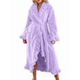 thumbnail image 3 of Premium Womens Plush Soft Robe , Warm, Coral Fleece Bathrobe M, 3 of 7