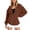 Coffee -AB02, variant on Womens Zip Up Hoodies 2026 Y2K Casual Long Sleeve Zipper Sweatshirts Fall Winter Comfy Track Jackets with Pockets Pink L