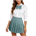thumbnail image 4 of Ovbmpzd Army Green Women Summer Dresses Solid A-Line Pleated Mini Skirts Casual Skirts Women'S Summer Skirts,XXXL, 4 of 6