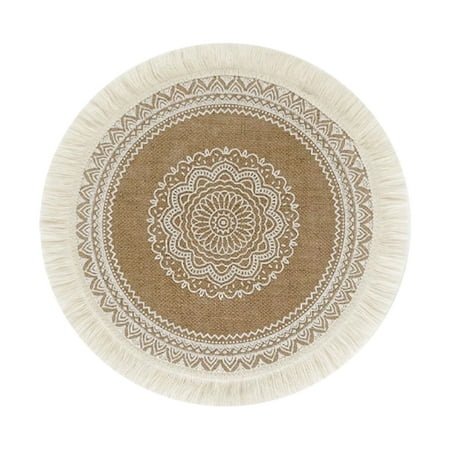 

huanledash Table Mats Eco-friendly Round Decorative Dining Table Placemats Table Decorative Useful for Party