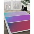 thumbnail image 3 of Ahgly Company Machine Washable Indoor Square Transitional Medium Violet Red Pink Area Rugs, 5' Square, 3 of 7