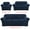 Dark Blue, variant on CJC Velvet Plush Sofa Covers Stretch Couch Covers with Separate Cushion Cover (White, 2-Seater Sofa)