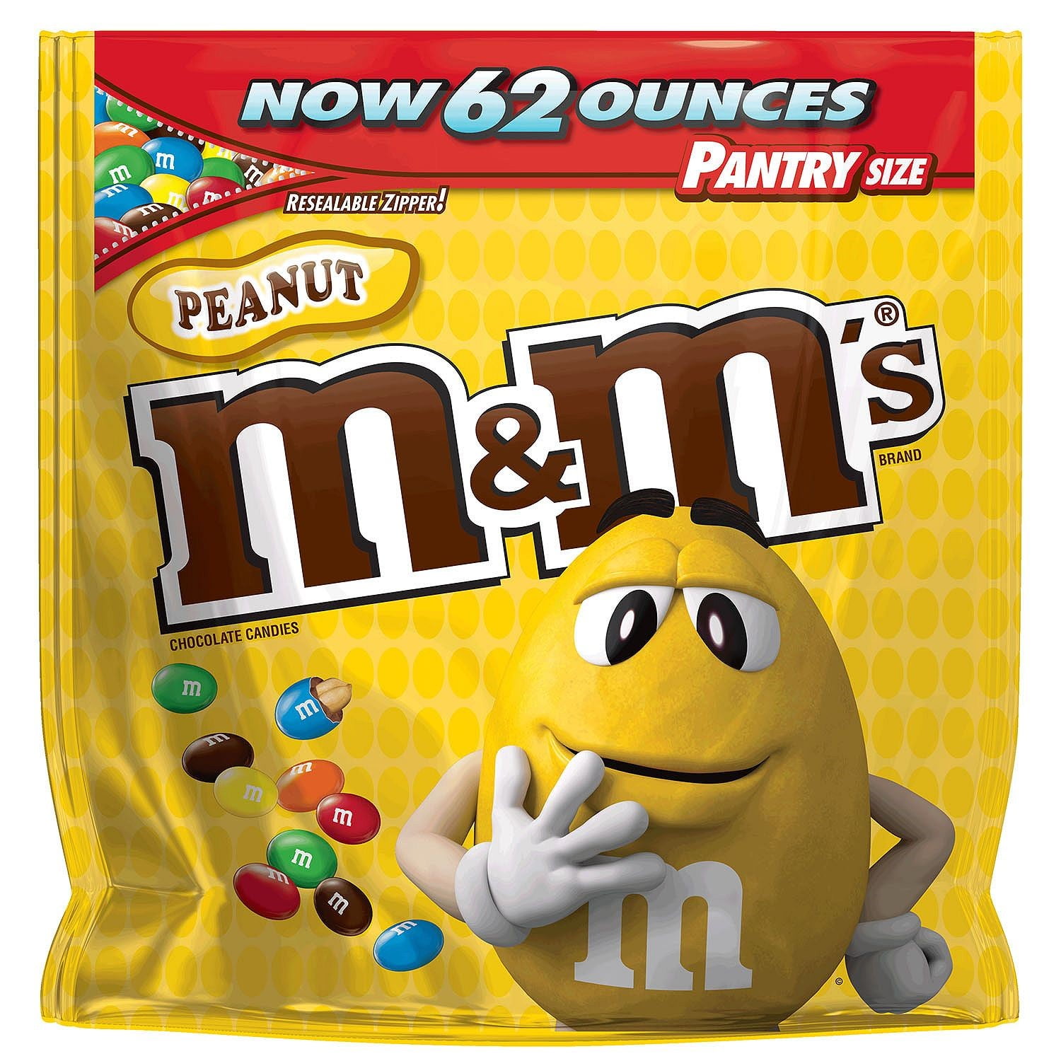 M&M's Chocolate Candy, Peanut, 62 Oz