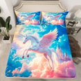 thumbnail image 2 of Homewish Magic Animal Unicorn Bed Sheets,Pink Dreamy Castle King Sheets,Fairy Tale Theme Sheet Set For Girl Kids,Super Cozy Room Decor,4 Pieces, 2 of 7