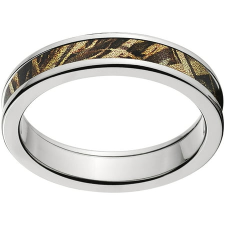 4mm Half-Round Titanium Ring with a RealTree Max 5 Camo Inlay