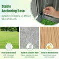 thumbnail image 6 of Yardi Yarda 5 x 3 Feet Outdoor Storage Shed with Sloped Roof and Lockable Door, Versatile Storage Shed, Gray, 6 of 12