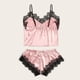 thumbnail image 5 of Lencería sexy para mujer Encaje Satén Tentación Babydoll Ropa interior Camis Bragas Calzoncillos Pantalones cortos Ropa de dormir Calzoncillos Traje Pompotops ulkah937377, 5 of 8
