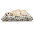 thumbnail image 1 of Leaves Pet Bed, Birds Dragonflies and Keys in Foliage Themed Image on Bullseye Heart Background, Chew Resistant Pad for Dogs and Cats Cushion with Removable Cover, 24" x 39", Multicolor, by Ambesonne, 1 of 4