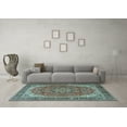 thumbnail image 3 of Ahgly Company Indoor Square Persian Light Blue Traditional Area Rugs, 5' Square, 3 of 4