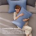 thumbnail image 3 of Pack de 2 fundas de almohada Bedsure, tamaño king, microfibra, color azul pizarra, 3 of 8