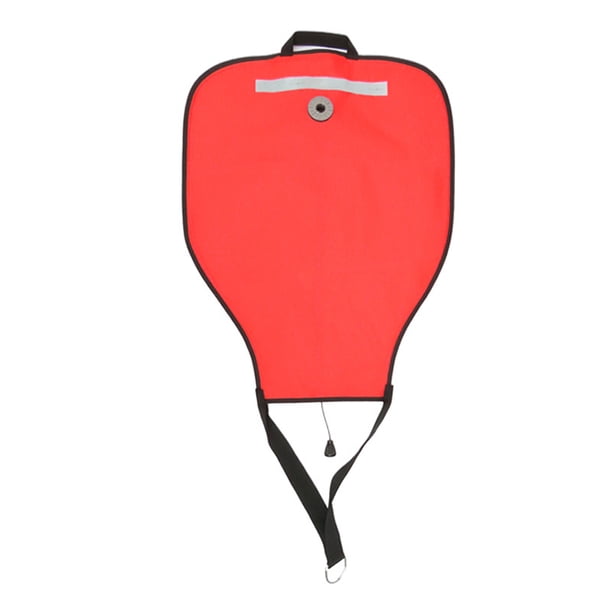 Greeniant Bolsas de elevación de buceo fluorescentes de 50 libras, equipos de esnórquel submarino al aire libre, saco de salvamento con Deportes acuáticos Rojo