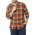 thumbnail image 3 of DOPI Men Long Sleeved Flannel Shirt Striped Shirt Men's Plaid Coat Autumn And Winter Daily Coat (available In Large And High Sizes), 3 of 5
