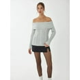 thumbnail image 4 of Off Shoulder Knitted Sweater, 4 of 6