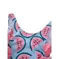 thumbnail image 4 of Kmbangi Maillot une Pièce, Maillot de Bain à Imprimé Melon D\'eau à Encolure en U avec Nœud, 4 of 7