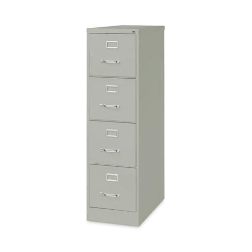 Alera Four-Drawer Economy Vertical File, Letter-Size File Drawers, 15" x 26.5" x 52", Light Gray
