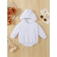thumbnail image 2 of Franhais Baby Long Sleeve Sweatshirt Jumpsuit Casual Loose Solid Color Hooded Rompers for Toddler Infant Girl Boy, 2 of 9