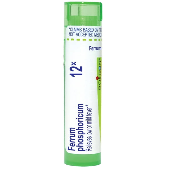 Boiron Ferrum Phosphoricum 12X, Homeopathic Medicine for Low Or Mild Fever, 80 Pellets