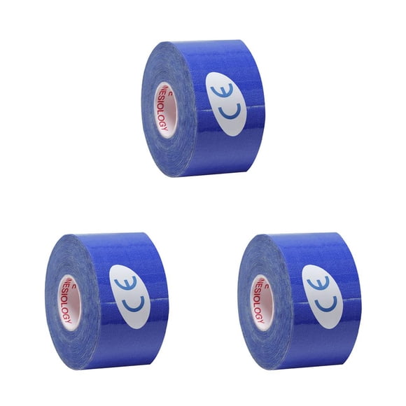 Greeniant Cinta elástica Soporte muscular Deportes Adhesivo Vendaje Gimnasio Fitness Correa muscular, Azul oscuro 3.8cmx5cm Type1 NO1