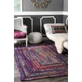 thumbnail image 2 of Jaipur Art And Craft Natural Fiber Blue Cotton Chidi Multi Color Handmade 3x8 Square feet (90x240 cm) Rectangular Area Rug, 2 of 4