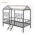 thumbnail image 3 of House Bed Twin Size Kids Bed Frame with Slatted Support,Metal Platform Bed Frame for Girls Boys,No Box Spring Needed,Black, 3 of 6