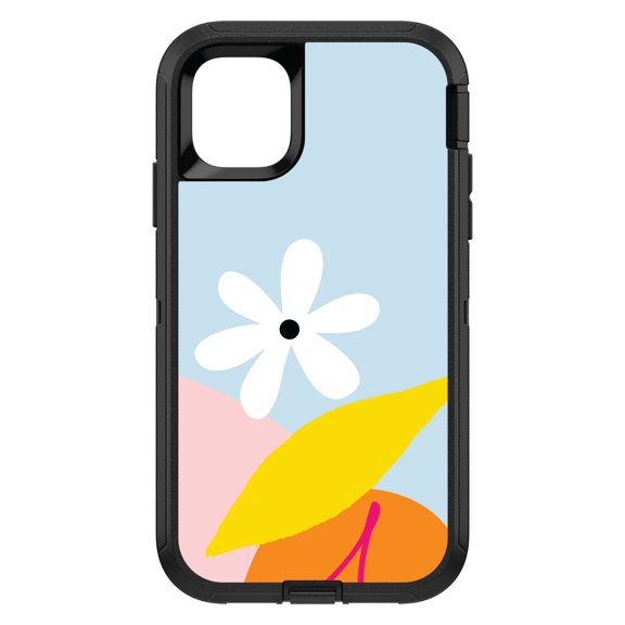 DistinctInk Custom SKIN / DECAL compatible with OtterBox Defender for iPhone 11 Pro (5.8" Screen) - Summer Vibes Bold Cherry Pink Orange Yellow