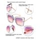 thumbnail image 5 of Gafas de sol FEISEDY cuadradas grandes con incrustación de perlas modelo B2625, 5 of 7
