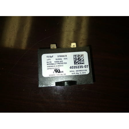 

15UF X 370VAC DRY RUN CAPACITOR 50/60 HZ