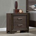 thumbnail image 3 of Eastern King Bed Upholstered Headboard Fabric Walnut Finish Bedroom Furniture 4pc, 3 of 6