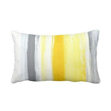 Smile Sunshine Pillow Case Cotton Linen Smile Sunshine Stripe Rectangle Cushion Cover Standard Pillowcase for Men Women Home Decorative Sofa Armchair Bedroom Livingroom 12 x 22 inch