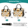 thumbnail image 4 of FORMRS Insulated Lunch Bag for Work School Unisex Large Capacity Cooler with Shoulder Strap, Watercolor Sunflowers, 4 of 6