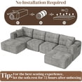 thumbnail image 3 of ChVans 140" U-Shaped Sectional Sofa with Convertible Left/Right Ottoman, Boneless Sofa with Oversized Chaise & Layered Cushion, Upholstered Couches for Living Room Bedroom, No Assembly, 3 of 9