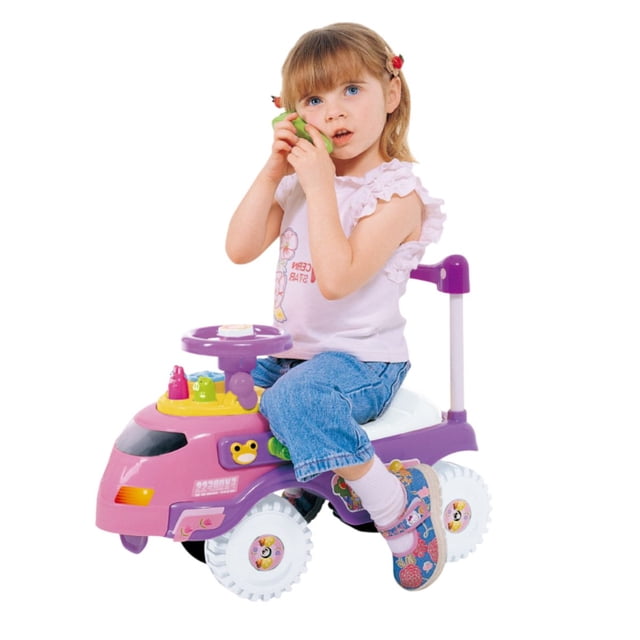 5563 CARRITO MONTABLE PARA BEBES ROSA CON MORADO