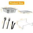 thumbnail image 6 of Teqhome 36Pcs Disposable Chafing Dish Buffet Set Food Warmers for Parties Catering Supplies Buffet Display Half Size Single Pan Warming Trays, 6 of 10