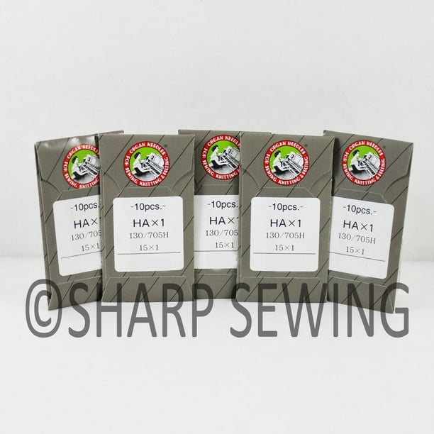 50 ORGAN FLAT SHANK 15X1 HAX1 HOME SEWING MACHINE NEEDLES SIZE 9,11