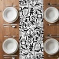 thumbnail image 6 of Halloween Table Runner - 72 Inch Long, Kitchen Dining Table Runner Dresser Scarves, Cartoon Black Spooky Pumpkin Ghost Cobweb Farmhouse Decor for Coffee Tables Wedding Party Banquet, 6 of 8