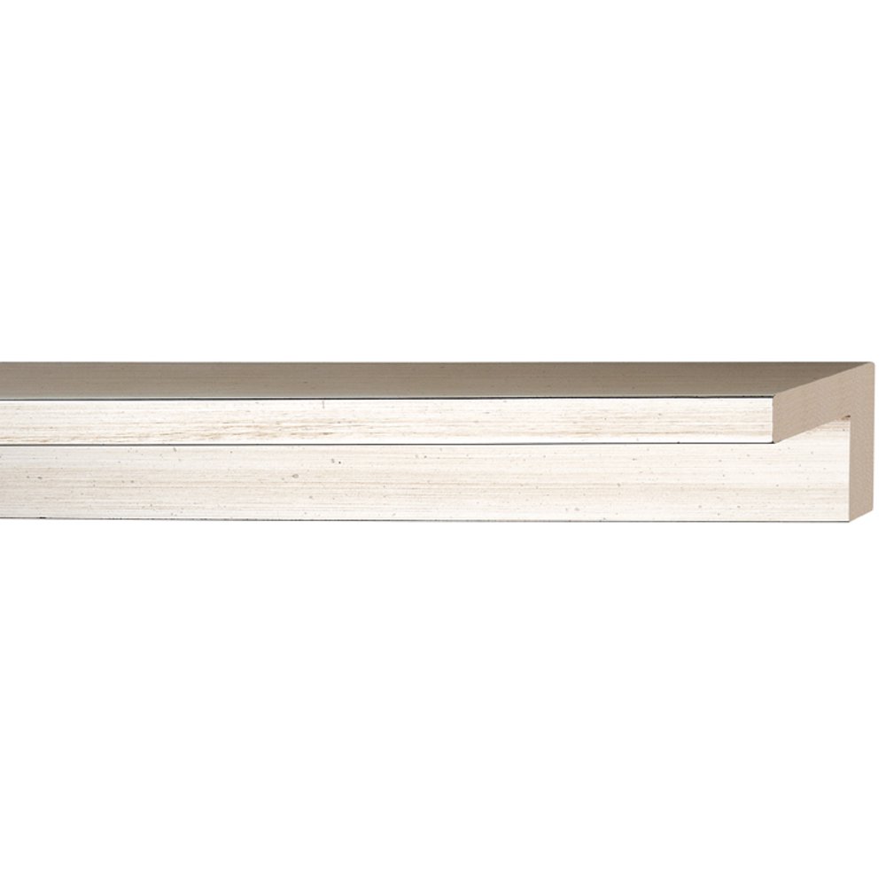 Canvas Floater Frame Moulding (Wood) Contemporary Silver Finish 1.