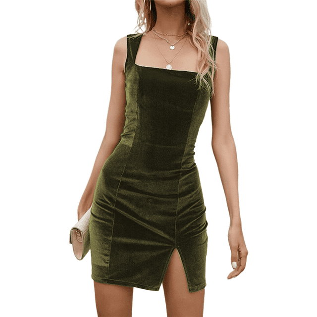 Robe Gothique Vintage Grande Taille pour Femmes Vêtements Décontractés Romantiques Robe de Mode Verte TG